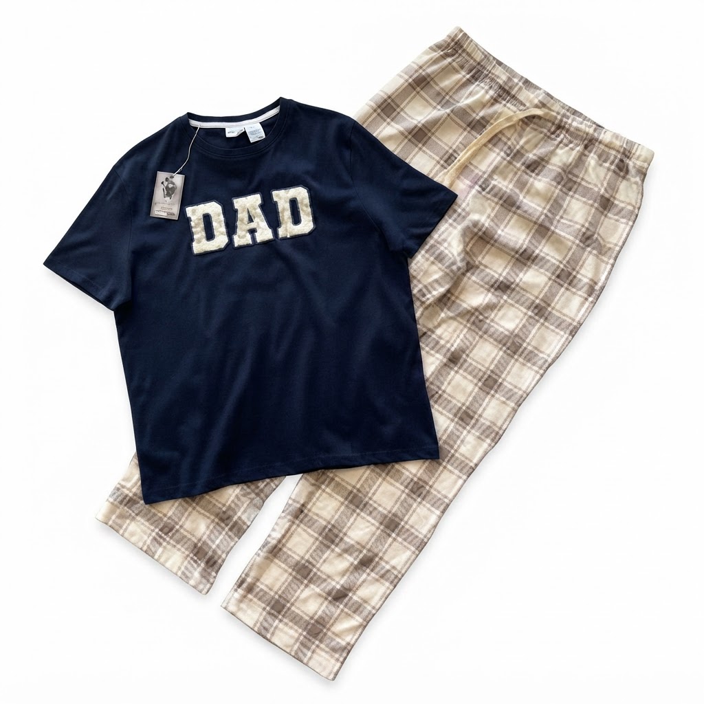 ست تیشرت شلوار راحتی برند UP2 سرمه‌ای طرح DAD روزمره پنبه اورجینال اصل استوک تش شرت باکیفیت آلمان