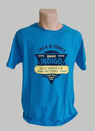 تیشرت پسرانه برند جک اند جونز jack & jones اورجینال رنگ آبی طرح INDIGO اصل استوک مردونه مردانه تی شرت