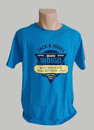 تیشرت پسرانه برند جک اند جونز jack & jones اورجینال رنگ آبی طرح INDIGO اصل استوک مردونه مردانه تی شرت