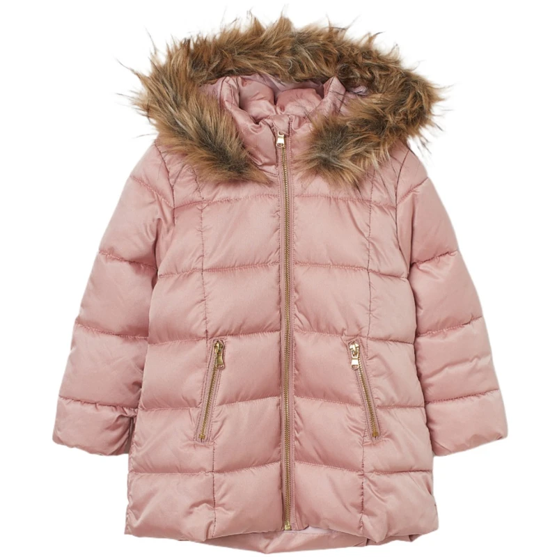 خرید کاپشن بچگانه دخترانه اچ اند ام H&M کالباسی ساده استوک اورجینال ترب پی اقساطی زمستون ضدآب بادوام