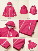 خرید بارانی بچگانه دخترانه لوپیلو lupiluسرخابی پروانه ترب پی اقساطی استوک اورجینال صورتی بادگیر ضدآب