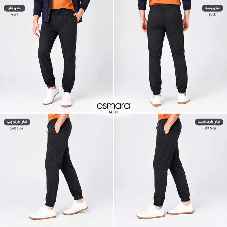 خرید شلوار جاگر مردانه اسمارا Esmara Joggers مشکی استوک اورجینال ترب پی اقساطی سیاه آلمانی پیاده روی