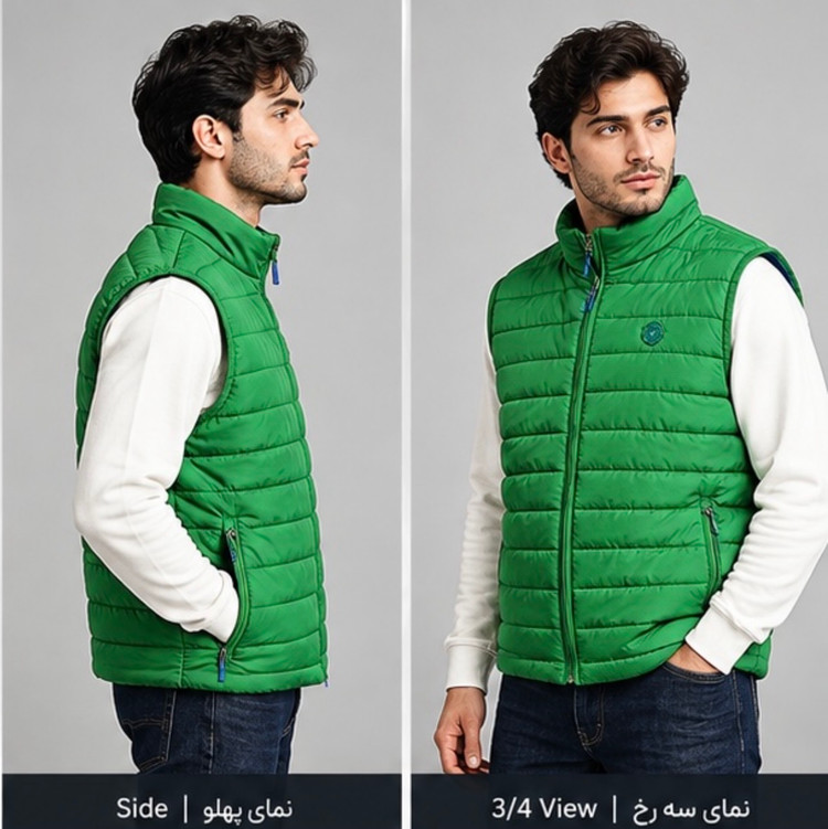 پافر (جلیقه پفدار)آلمانی برند Polo اورجینال رنگ سبز